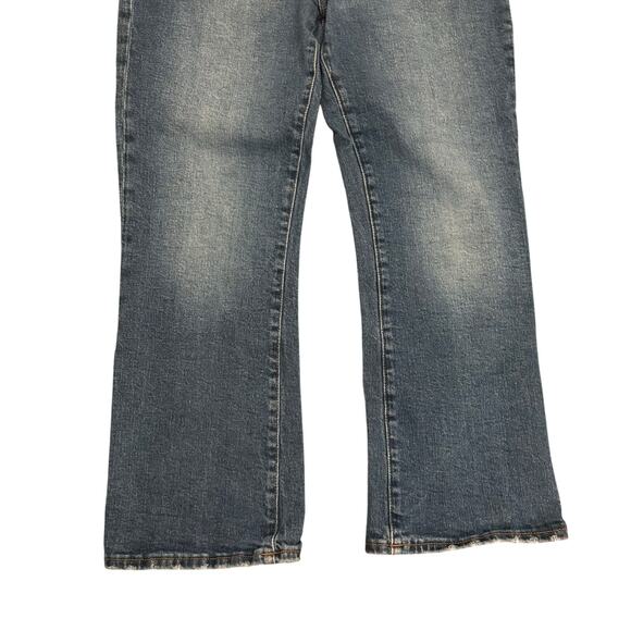 Good American Women's Good Legs Cropped Mini Bootcut Jeans 10/30 - Picture 4 of 9